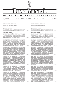 Any XXXVIII Divendres, 13 de febrer de 2015 / Viernes, 13 de