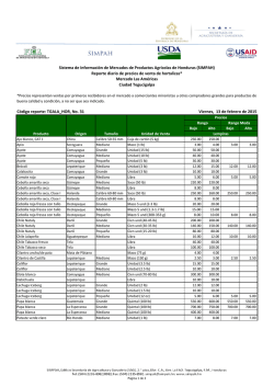 Viernes, 13 de febrero de 2015 Mercado Las Am&eacute;ricas Sistema de