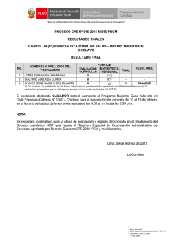 INFORME N&ordm;0171-2009