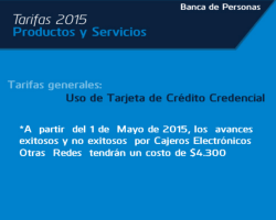 Tarifas 2015 - Banco de Occidente