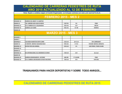 Descargue aqu&iacute; el calendario completo de competencias de