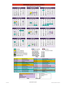 School Calendar Template - Brandon Valley High School