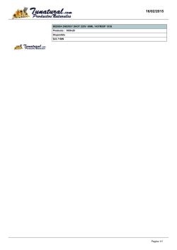 BEBIDA ENERGY SHOT 220V 60ML 1437M25P 1X36 Producto