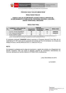 INFORME N&ordm;0171-2009