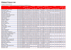 Elitebet Fixture List