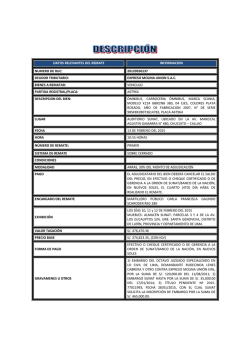 datos relevantes del remate informacion numero de ruc