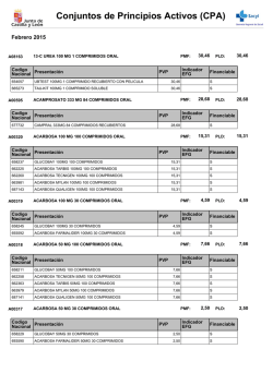 Conjuntos de Principios Activos (CPA)