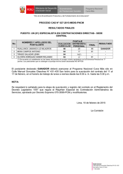 INFORME N&ordm;0171-2009