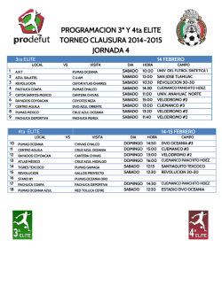 Horarios - Prodefut Soccer