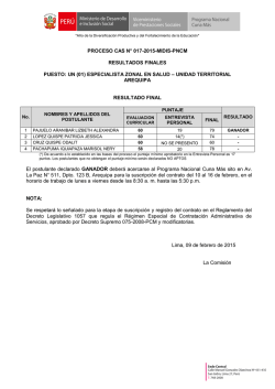 INFORME N&ordm;0171-2009