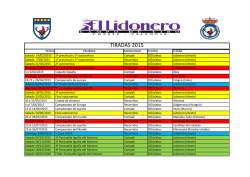 TIRADAS 2015 - Recorridos Caza Lidonero