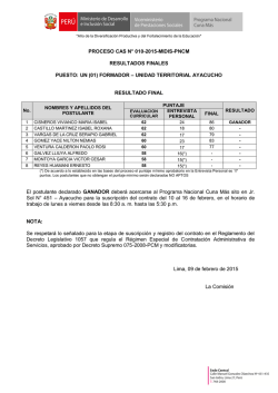 INFORME N&ordm;0171-2009