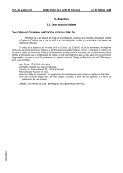 5. Anuncios - Junta de Andaluc&iacute;a