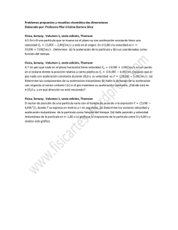 Problemas propuestos y resueltos cinem&aacute;tica dos