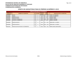 Especializaci&oacute;n en Estad&iacute;stica - Universidad Central de Venezuela