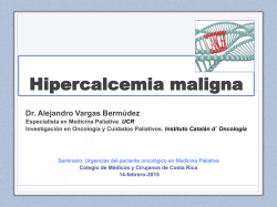 Hipercalcemia asociada al c&aacute;ncer - Colegio de M&eacute;dicos y Cirujanos