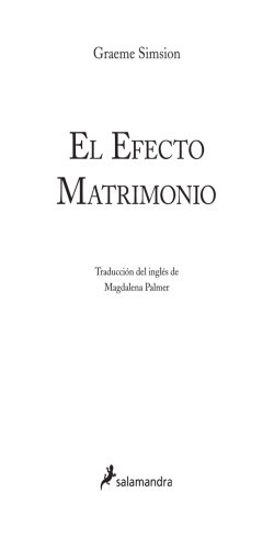 EL EFECTO MATRIMONIO