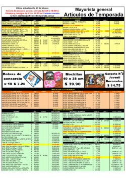 lista de precios general