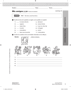 Mis amigos y yo Pr&aacute;ctica de vocabulario