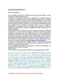 Manifest Dr. Javier &Aacute;lvarez