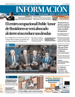 El centro ocupacional Doble Amor de Benidorm se ver&aacute; abocado al