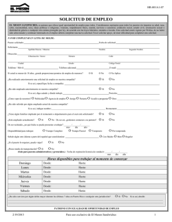 "Download" Solicitud de Empleo