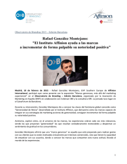 18/02/2015 El Instituto Affinion ayuda a las marcas a incrementar de