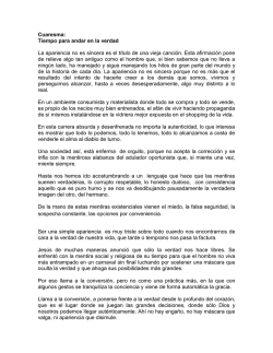 Mensaje cuaresma 2015