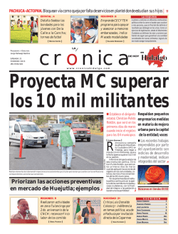 edici&oacute;n 21 febrero 2015 - La Cr&oacute;nica de Hoy en Hidalgo