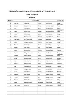 Selecci&oacute;n cto Espa&ntilde;a Sevillanas Adultos