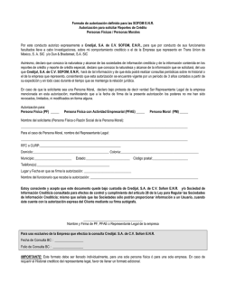 Autorizaci&oacute;n para solicitar Reportes de Cr&eacute;dito