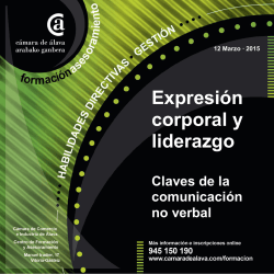 Expresi&oacute;n corporal y liderazgo