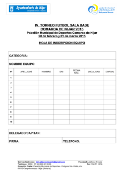 HOJA INSCRIPCION - Atalayas del Levante