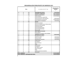 desagregaci&oacute;n del presupuesto 2014