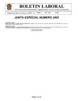 boletin laboral - Junta Local de Conciliaci&oacute;n y Arbitraje del Valle