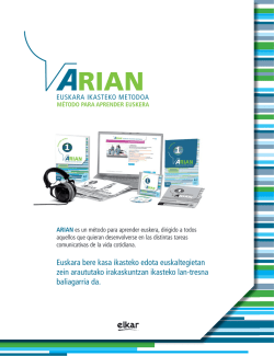 Arian euskara ikasteko metodo berria