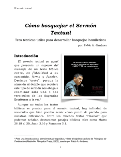 C&oacute;mo bosquejar el Serm&oacute;n Textual