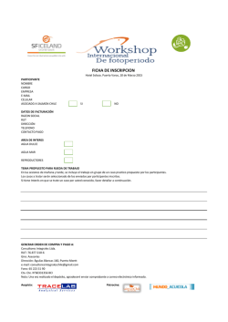 Ficha de Inscripci&oacute;n Workshop Fotoperiodo