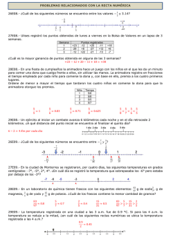 Problemas relacionados a la recta num&eacute;rica