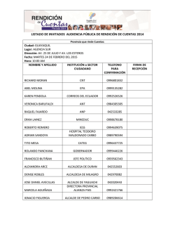 listado de invitados audiencia p&uacute;blica de rendici&oacute;n