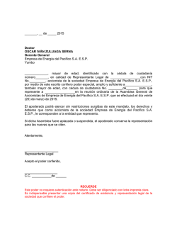 Modelos de poder para la Asamblea para Persona Juridica