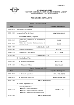 Adjunto 1 - Comisi&oacute;n Latinoamericana de Aviaci&oacute;n Civil