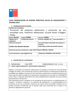 Prevenci&oacute;n del Embarazo Adolescente