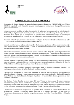 cronica legua de la parrilla - CD Atletas Populares de Valladolid