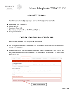 Manual de la Aplicaci&oacute;n WEB CUIS 2015
