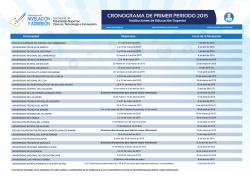 CRONOGRAMA DE PRIMER PERIODO 2015