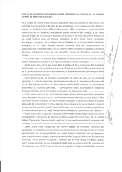 reuniones del consejo consultivo - Comisi&oacute;n Estatal de Derechos