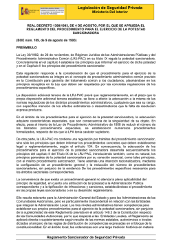 Legislaci&oacute;n de Seguridad Privada - FTSP
