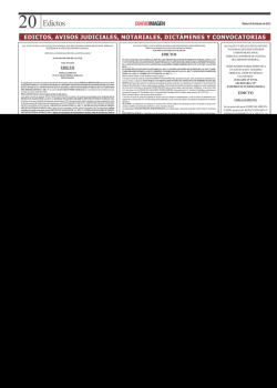 edictos, avisos judiciales, notariales, dict&aacute;menes y convocatorias