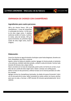 LA PERA LIMONERA - Mi&eacute;rcoles 18 de febrero EMPANADA DE